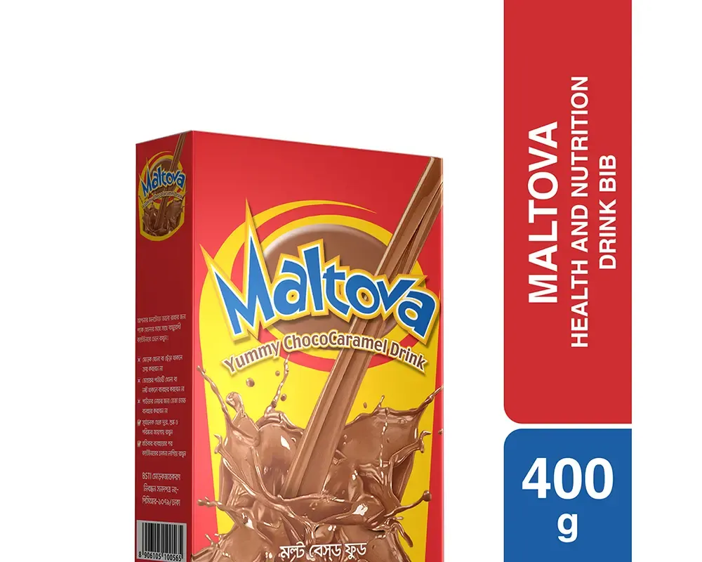 Maltova Yummy Chocolate Caramel Drink 400gm (BIB)