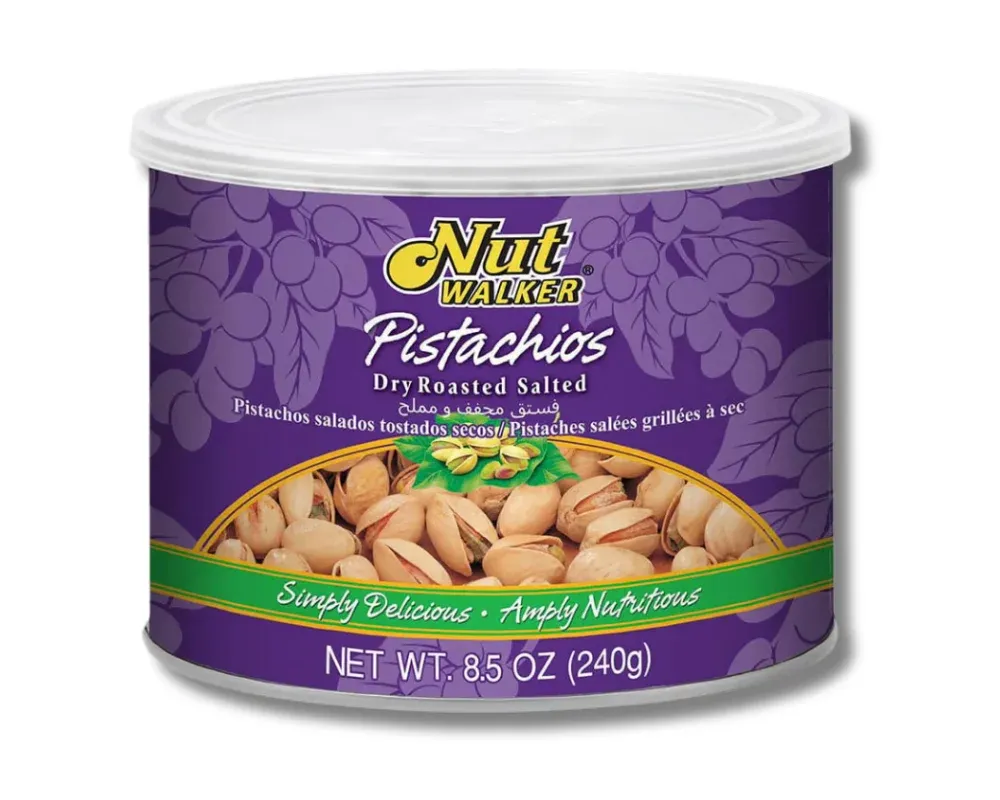 Nut Walker Pistachios Dry Roasted Salted 200(±)40gm (Tin)